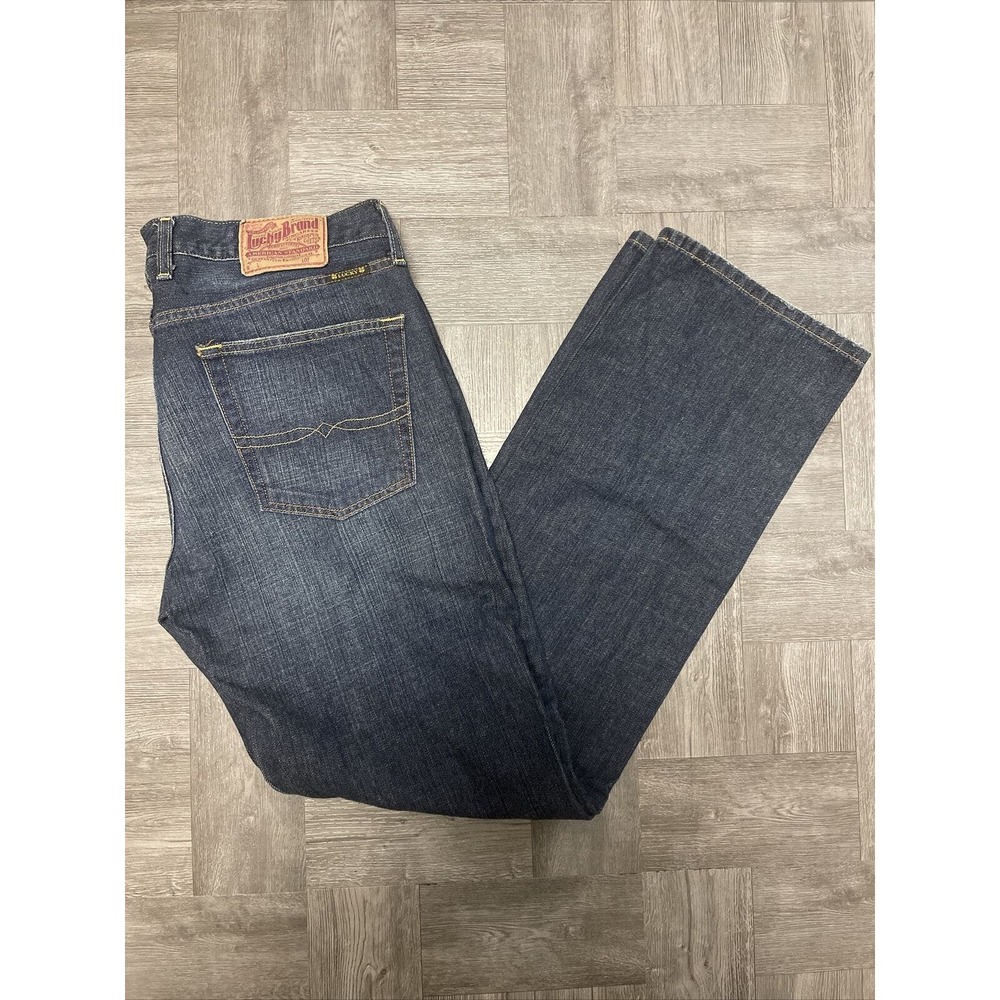 Lucky Brand Men's Size 34x34 Slim Straight Classic 221 Dungarees Regular Length